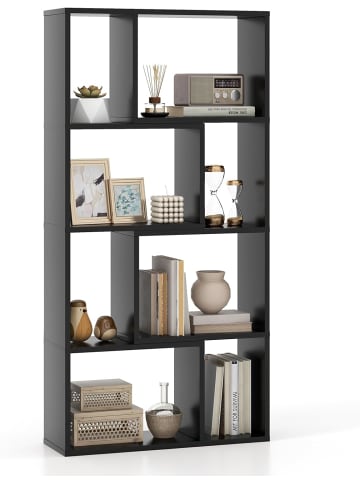 COSTWAY Bücherregal mit 4 Ebenen in Schwarz