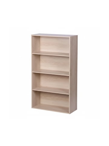 relaxdays Bücherregal in Eiche - (B)60 x (H)108 x (T)24 cm