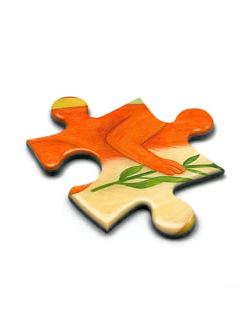 Mr. & Mrs. Panda Puzzle Eichhörnchen Blume Design mit Spruch in Weiß