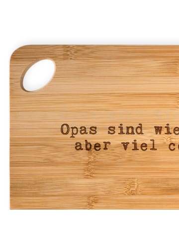 Mr. & Mrs. Panda Holzbrett Opas sind wie Väter,... mit Spruch in Braun