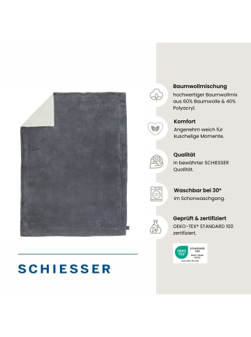 Schiesser Sherpa-Decke Elsa in Dunkelgrau
