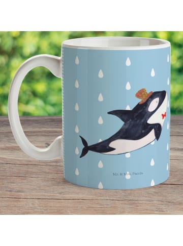Mr. & Mrs. Panda Kaffeetasse Orca Zylinder ohne Spruch in Blau Pastell
