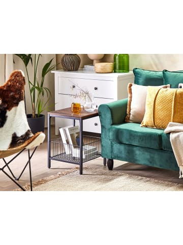 Beliani Beistelltisch KENNER in Schwarz/Braun - (W) 40 x (H) 55 x (L) 40 cm