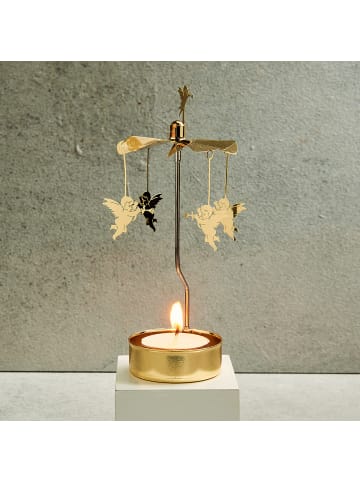 Butlers Teelichtkarussell Engel MERRY-GO-ROUND in Gold