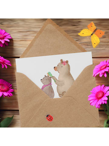 Mr. & Mrs. Panda Grußkarte Bär Kind mit Spruch in Weiß