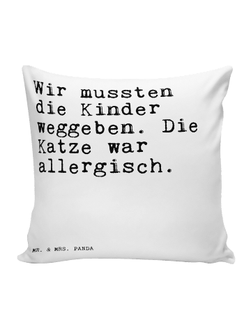 Mr. & Mrs. Panda Kissen bedruckt Wir mussten die Kinder... mit S... in Weiß