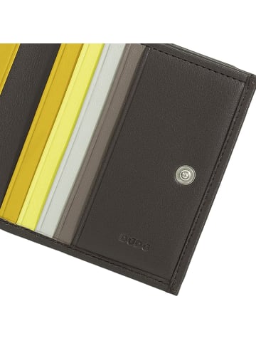DuDu Geldbörse Leder 9,5 cm in coffee brown