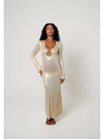 Moda Minx Maxikleid Scallop Shell in Beige Shimmer