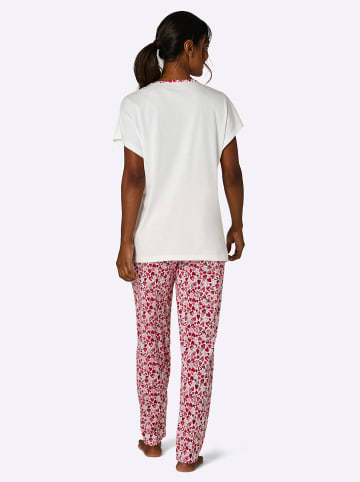 WITT WEIDEN Schlafanzug in ecru-rot-bedruckt