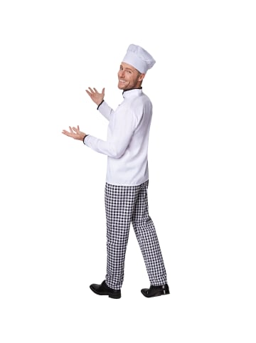 tectake Schön gearbeitetes Küchenchef-Jackett, schwarz/weiß