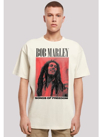 F4NT4STIC Heavy Oversize T-Shirt Bob Marley Songs Of Freedom Reggae Music in sand