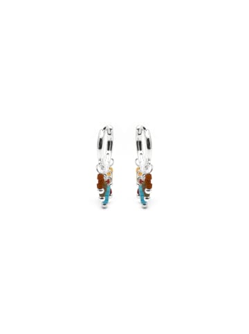 Luxenter Ohrringe aus 925er Sterlingsilber und mehrfarbig lackiert, Rhodium-Finish