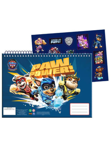 Wisam® Paw Patrol Power Up A4 Spiral Skizzenblock mit Aufklebern, 40 Blätter