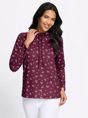 Sieh an! Sweatshirt in bordeaux-ecru-bedruckt