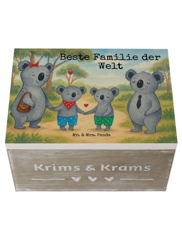 Mr. & Mrs. Panda Box Koala Familie zwei Design mit Spruch in Weiß