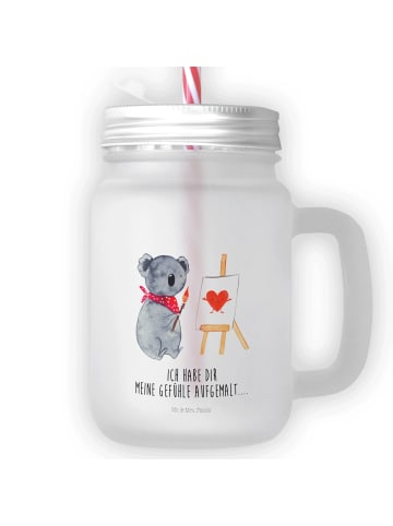 Mr. & Mrs. Panda Limonadenglas Koala Künstler mit Spruch in Transparent