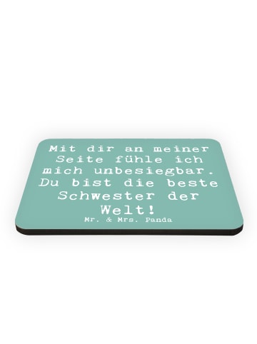 Mr. & Mrs. Panda magnet Spruch Beste Schwester mit Spruch in Meeresbrise