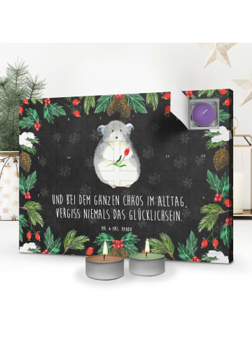 Mr. & Mrs. Panda Adventskalender Chinchilla Blume mit Spruch in Kreidetafel