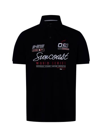 Andrew James Poloshirt in marine weiß