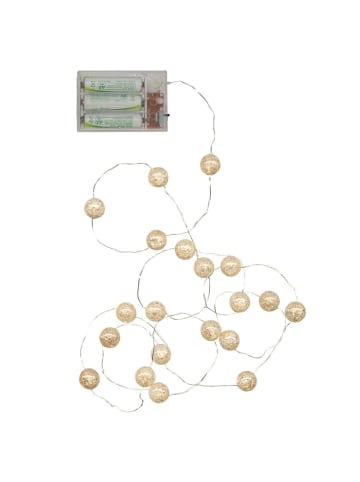 STAR Trading LED Lichterkette Eisglas Kugeln 15 leuchtende Bälle L: 1,4m in transparent