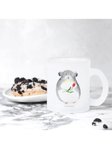Mr. & Mrs. Panda Teeglas Chinchilla Blume ohne Spruch in Transparent