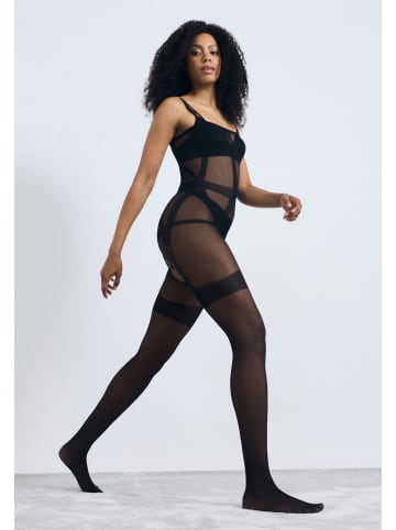camano Transparenter Bodystocking ouvert 1er Pack fine seductive 20 Denier in Schwarz