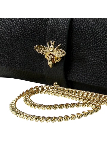 Toscanto Toscanto Schultertasche, Clutch Leder schwarz ca. 23cm