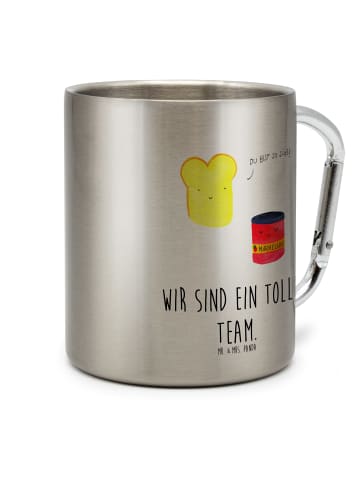 Mr. & Mrs. Panda Thermobecher Toast Marmelade mit Spruch in Silber