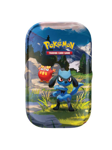 Pokémon Mini Tin Box Riolu & Flampion | Pokemon Trading Sammel-Karten deutsch