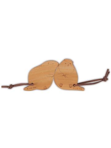 Mr. & Mrs. Panda paar schlüsselanhänger Biber Liebe ohne Spruch in Braun