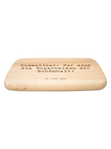 Mr. & Mrs. Panda Schneidebrett Spruch Kosmetiker Helden mit Spruch in Transparent