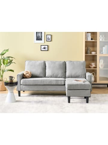 Beliani 2-tlg 3-Sitzer Sofa AVESTA in Grau