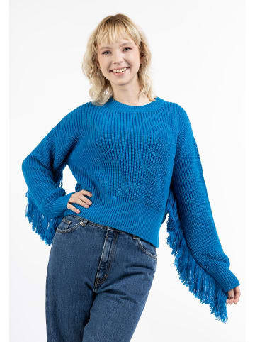 IZIA Damen Strick Pullover in KÖNIGSBLAU