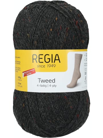 Regia Handstrickgarne 4-fädig Uni Tweed, 100g in Anthrazit