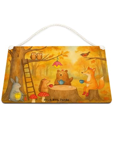 Mr. & Mrs. Panda Türschild Waldtiere Picknick Design ohne Spruch in Weiß