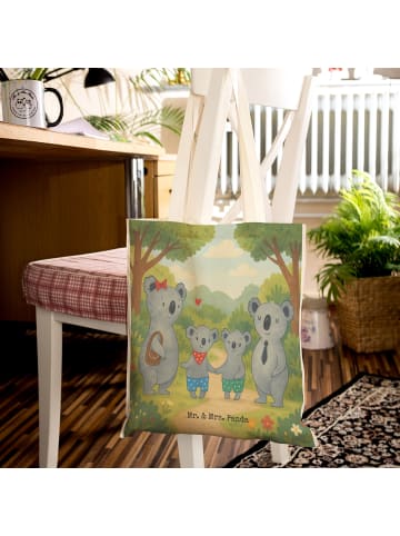 Mr. & Mrs. Panda Tasche Koala Familie zwei Design ohne Spruch in Weiß