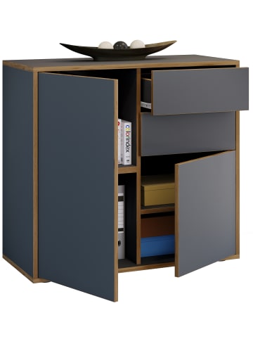 VCM  Holz Kommode Sideboard Salia Breite 80 Schublade in Anthrazit
