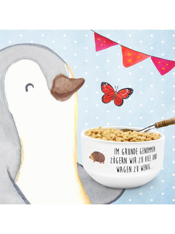 Mr. & Mrs. Panda Dessertschale Igel Herzen mit Spruch in Weiß