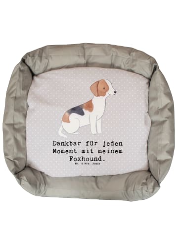 Mr. & Mrs. Panda Hundekörbchen Foxhound Moment mit Spruch in Grau Pastell