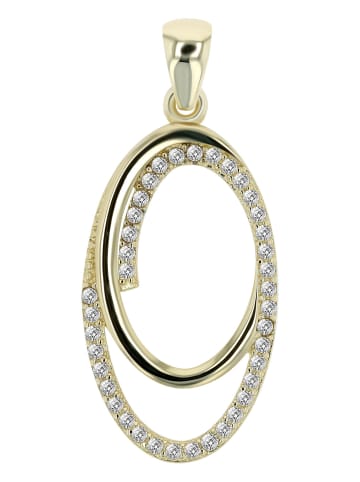 Adeliás Damen Anhänger aus 333 Gold mit Zirkonia in gold