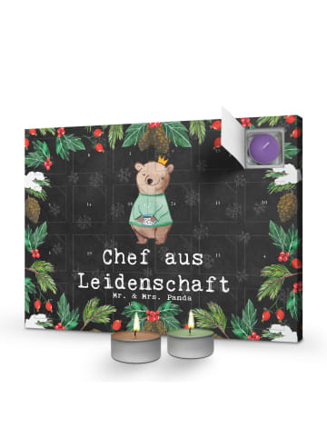 Mr. & Mrs. Panda Adventskalender Chef Leidenschaft mit Spruch in Kreidetafel