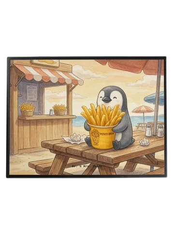 Mr. & Mrs. Panda Bastelmatte Pinguin Pommes Eimer Design ohne Sp... in Weiß