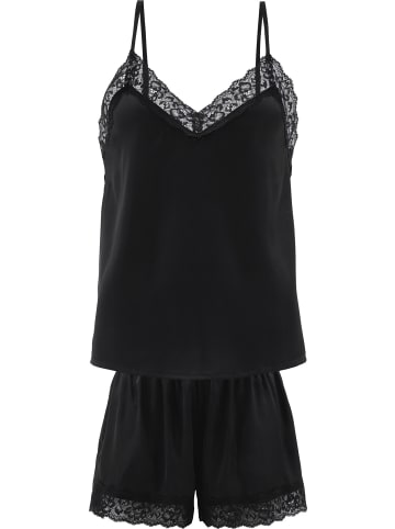 Erwin Müller Satin Shorty in schwarz