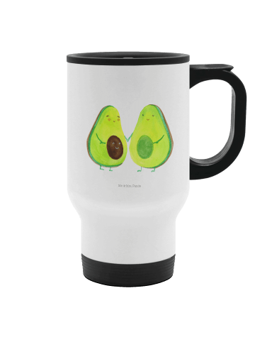Mr. & Mrs. Panda Kaffeebecher Avocado Pärchen ohne Spruch in Weiß