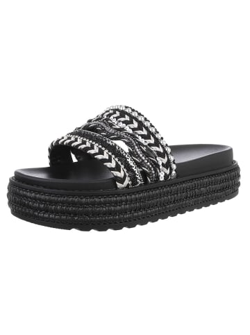 Ital-Design Sandale & Sandalette in Schwarz und Silber