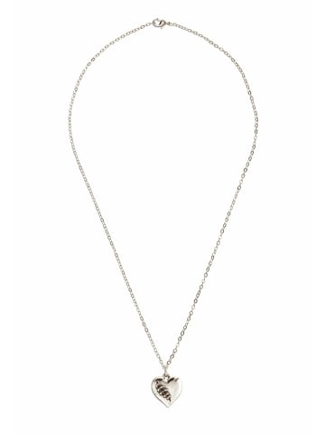 Gemshine Halskette mit Anhänger HERZ: GEBROCHEN UND WIEDERGEHEILT in silver coloured