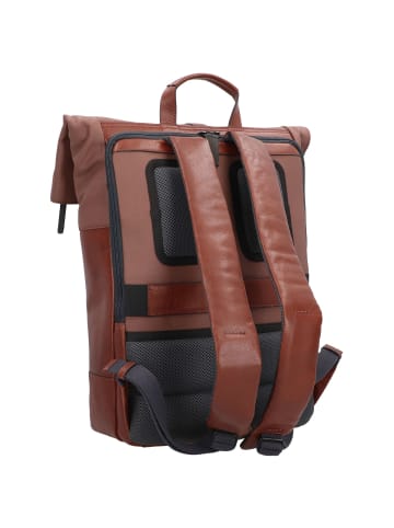 Jost Malmö Rucksack Leder 44 cm Laptopfach in cognac