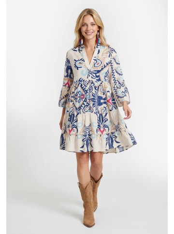 IZIA Women Dress in Offwhite Blue