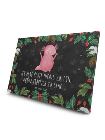 Mr. & Mrs. Panda Advents-Teekalender Axolotl Hurra mit Spruch in Kreidetafel