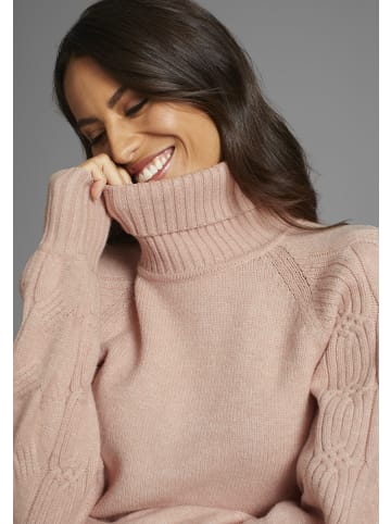 Laura Scott Ajourpullover in rosa-melange